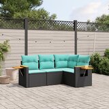 vidaXL 4-dijelni set vrtnih sofa od poliratana s jastucima crni | shoptok.hr