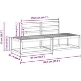  Zunanji končni kavč 2 Kos Bela 182,5 x 63 x 73 cm, (5000269386) | Shoptok.si