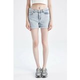 Defacto Wanna Folded Leg Washed Jean Mini Shorts Cene