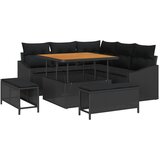 Sjedeća garnitura za vrt 8 kom. Crna poliratan 178.5 x 178.5 x 85 cm | shoptok.hr