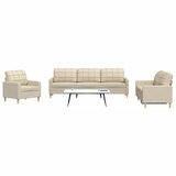  3-dijelni set sofa krem od mikrovlakana Cijene