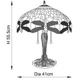  Endon 64093 - Stona lampa Tiffany DRAGONFLY 2xE27/60W/230V prečnik 41 cm | Eponuda.com