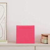 Papirnate vrećice 250 kom s ručkama ružičaste 54x15x49 cm | shoptok.hr
