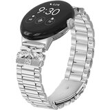INF Sijajen Google Pixel Watch pašček za uro z metuljčkom in tremi okrasnimi kamenčki Silver, (22103051) | Shoptok.si