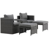 Venture Home Quad vrtni lounge set, crni Slike
