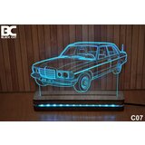 Black Cut 3D lampa jednobojna - mercedes ( C07 )