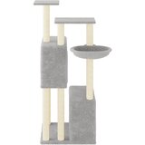  Penjalica za mačke sa stupovima za grebanje svjetlosiva 122 cm | shoptok.hr