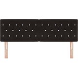  LED glava kreveta s LED trakama s uzglavljem Crna 144 cm Baršun | shoptok.hr