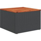9 Dijelni Vrtni Sofa Set s Jastučićima Crni Poli Ratan Akacija | shoptok.hr