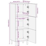  Visoka ploča 40x33 5x110 cm Puno grubo drvo Mango | shoptok.hr