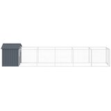  Kućica za pse s krovom antracit 117x609x123 cm pocinčani čelik | Shoptok.si