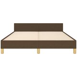  Okvir za krevet bez madraca tamnosmeđi 140 x 190 cm od tkanine | shoptok.hr