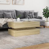  Stolić za kavu s LED svjetlima boja hrasta 90 x 50 x 40 cm Smeđa | Shoptok.si