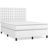  Box spring postelja z vzmetnico bel 140x200 cm umetno usnje, (20899261) | Shoptok.si