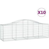  Lučne gabionske košare 10 kom 200x50x60/80 cm pocinčano željezo | shoptok.hr