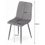  Stolica TURIN - Tamno Siva Baršun x 1 | shoptok.hr