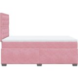 vidaXL Box spring postelja z vzmetnico roza 120x190 cm žamet | Shoptok.si