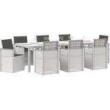  Vrtni set za objed 9 kom. Bijela i antracit PP | shoptok.hr