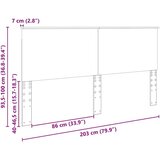  Uzglavlje s uzglavljem Dimljeni hrast 200 cm Konstruirano drvo | shoptok.hr