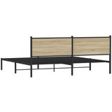 Metalni okvir kreveta bez madraca boja hrasta sonome 200x200 cm | shoptok.hr