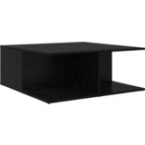 vidaXL Klubska miza Črni hrast 80 x 80 x 31 cm Konstruiran les | Shoptok.si