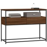  Konzolni stol boja smeđeg hrasta 100x40x75 cm konstruirano drvo | shoptok.hr