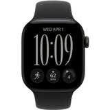Apple Watch Series 12 Cellular 42mm S/M MJG04ZR/A Aluminijasto ohi&amp;scaron;je črne trak barve &amp;Scaron;portni črne barve Slike