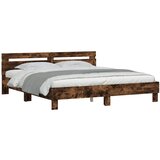  Okvir za krevet s uzglavljem boja hrasta 180x200 cm drveni | shoptok.hr