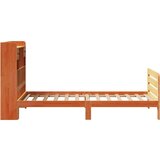  Knjižna postelja brez vzmetnice vošč. rjava 75x190 cm borovina, (21653591) | Shoptok.si