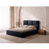 Windsor & Co Sofas Temno modra oblazinjena zakonska postelja s prostorom za shranjevanje z letvenim dnom 180x200 cm Libera – | Shoptok.si