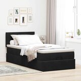 vidaXL otomanski okvir kreveta s madraca crni 90x200cm baršunasti | shoptok.hr