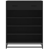 Ormarić za cipele crni 75x38x97,5 cm Konstruirano drvo i metal | Eponuda.com