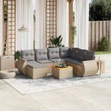 vidaXL 8-dijelni set vrtnih sofa od poliratana s jastucima bež | shoptok.hr