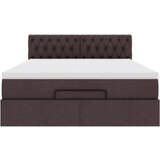 vidaXL Otomanski posteljni okvir z vzmetnico rjav 140x200 cm blago | Shoptok.si