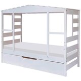 MID.YOU Postelja Lio, 90x200, Bor, Bela, Masivno | Shoptok.si