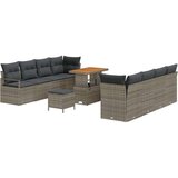  11 komada vrtne sofe s jastučićima siva Poli ratan Akacija 2-sjedna vrtna sofa sa spremnikom i jastučićima siva Poli ra | shoptok.hr