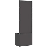  Vrtna sadilica s Dekorativnom Pločom Crna 50 x 140 cm | shoptok.hr