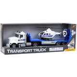 Policijski transportni kamion tegljač sa helikopterom - plavi | shoptok.hr