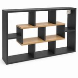MID.YOU STENSKI REGAL 85/48/16 cm antracit, medeni hrast Cene