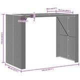 Vrtni stol s pločom od bagrema crni 145 x 80 x 110 cm poliratan | shoptok.hr