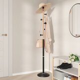 Stalak za kapute crni 177 cm od željeza obloženog prahom | shoptok.hr