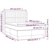 vidaXL Krevet box spring s madracem LED tamnozeleni 140x200 cm baršun | shoptok.hr