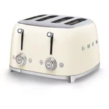 Smeg TSF03CREU 4-Schlitz-Toaster 50's Retro Style, Creme