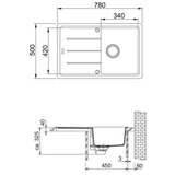 Franke 114.0661.513 Basis BFG 611-78 pomivalno korito iz umetnega kamna | Shoptok.si