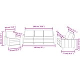  3-dijelni set sofa s jastucima sivi od umjetne kože | shoptok.hr