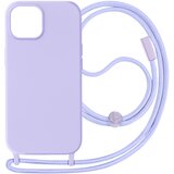 AVIZAR Poltrdi ovitek s kablom za iPhone 15 Plus, serija Corda - vijolicen, (20886195) Cene