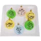  Set od 6 kuglica za bor sa bojama za oslikvanje | Shoptok.si