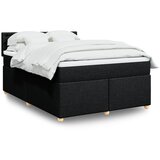 vidaXL Krevet s oprugama i madracem crni 160x200 cm od tkanine | shoptok.hr