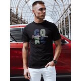 DStreet Koszulka męska z nadrukiem czarna | shoptok.hr