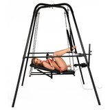 Master Series Throne Deluxe Adjustable Sling with Sex Machine Black | shoptok.hr